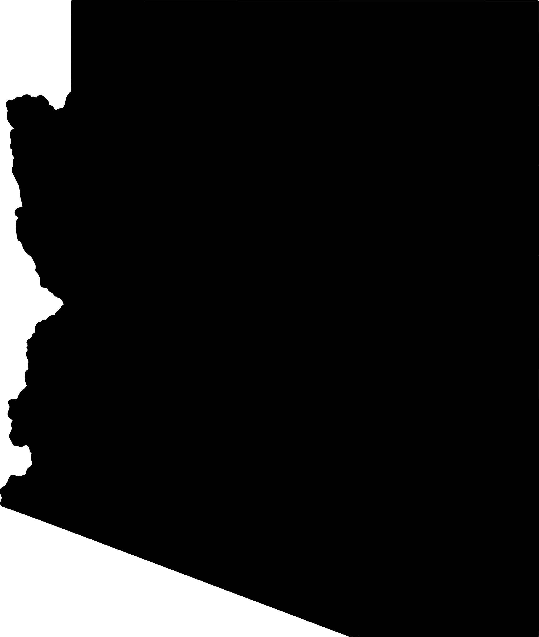 Silhouette of the state of Arizona