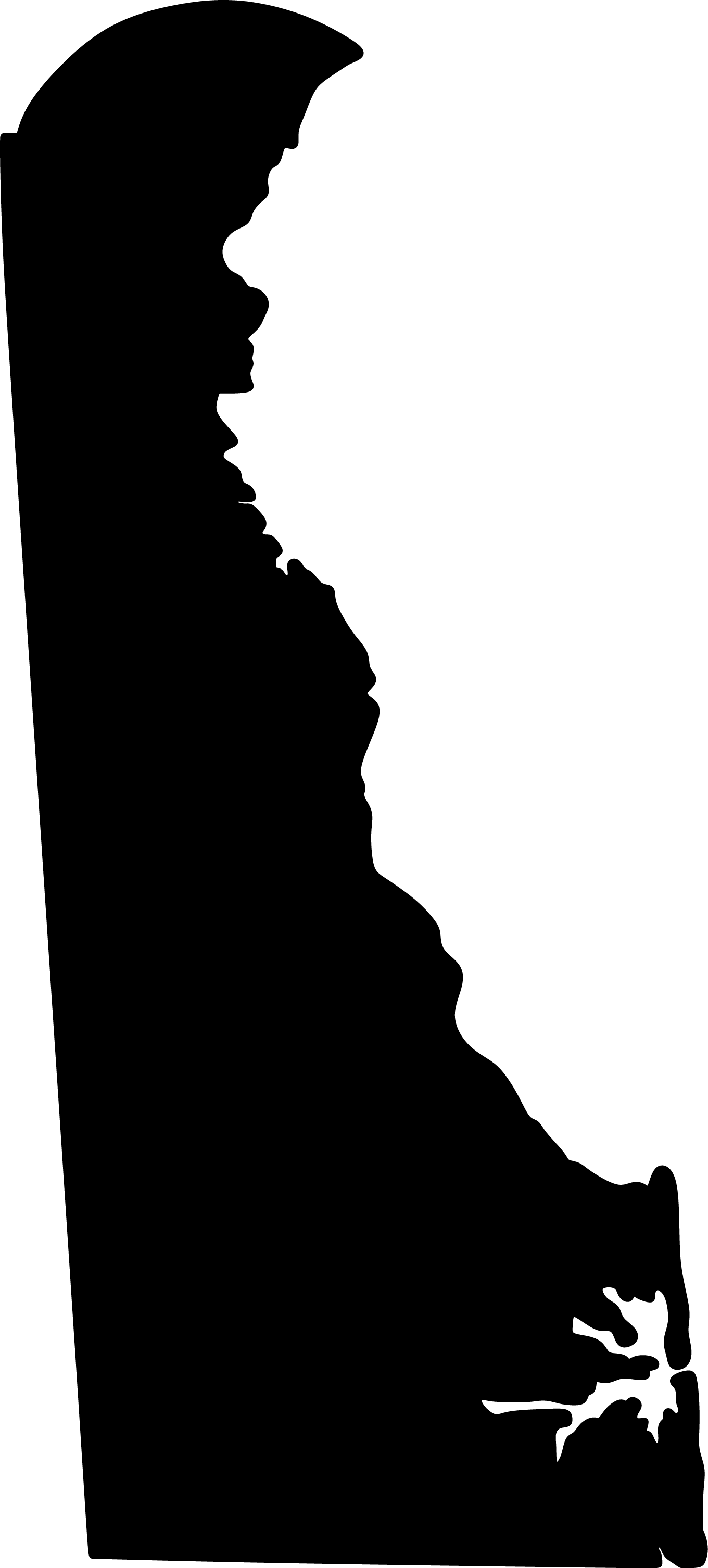 Silhouette of the state of Delaware