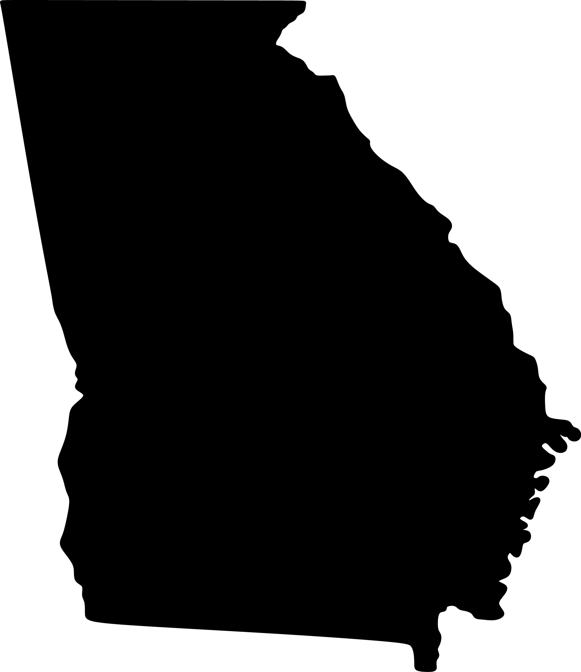 Silhouette of the state of Georgia