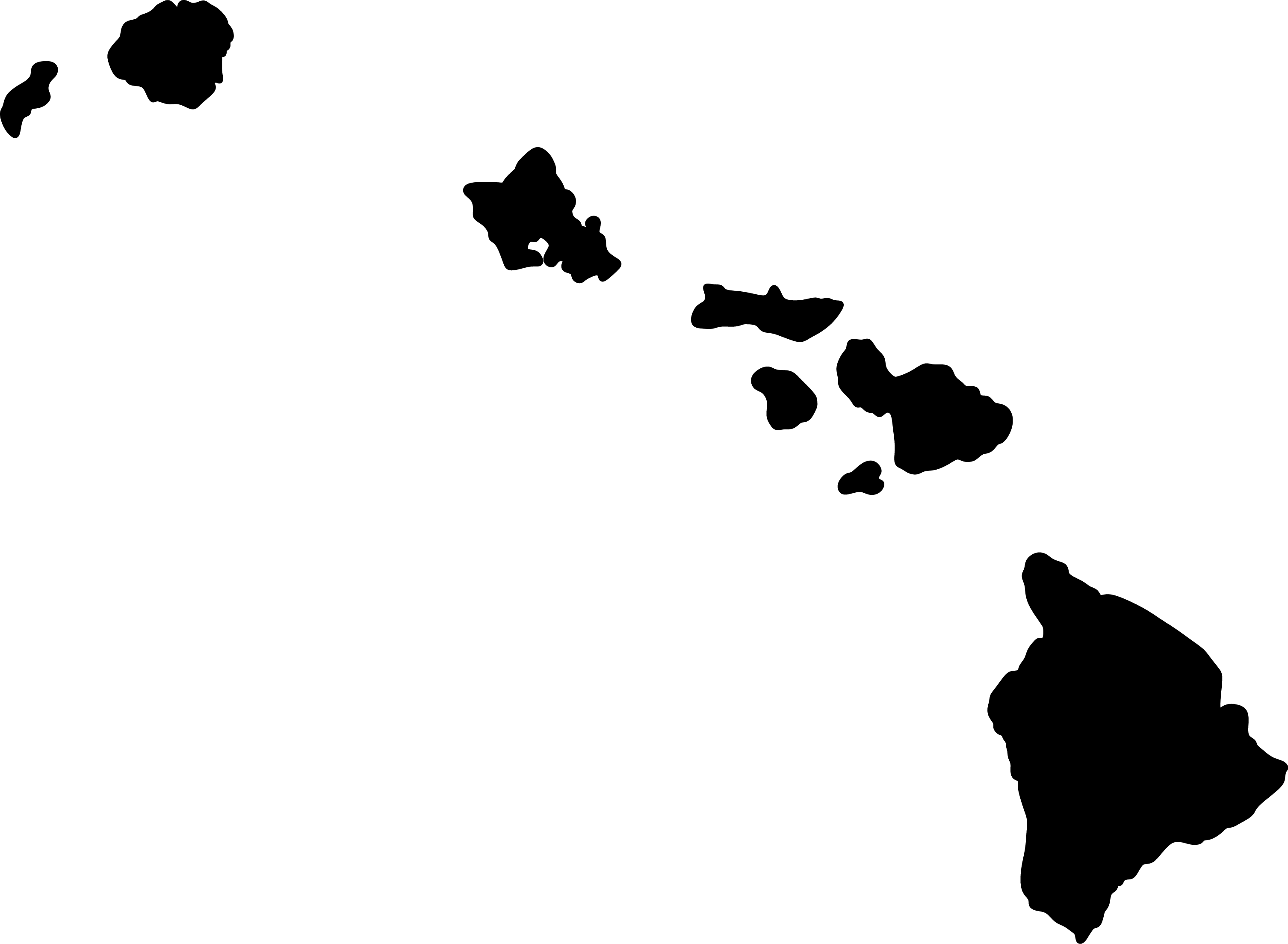 Silhouette of the state of Hawaii