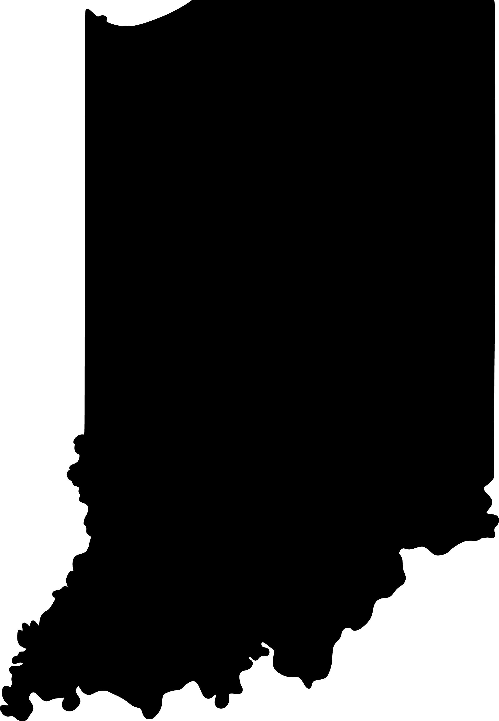 Silhouette of the state of Indiana