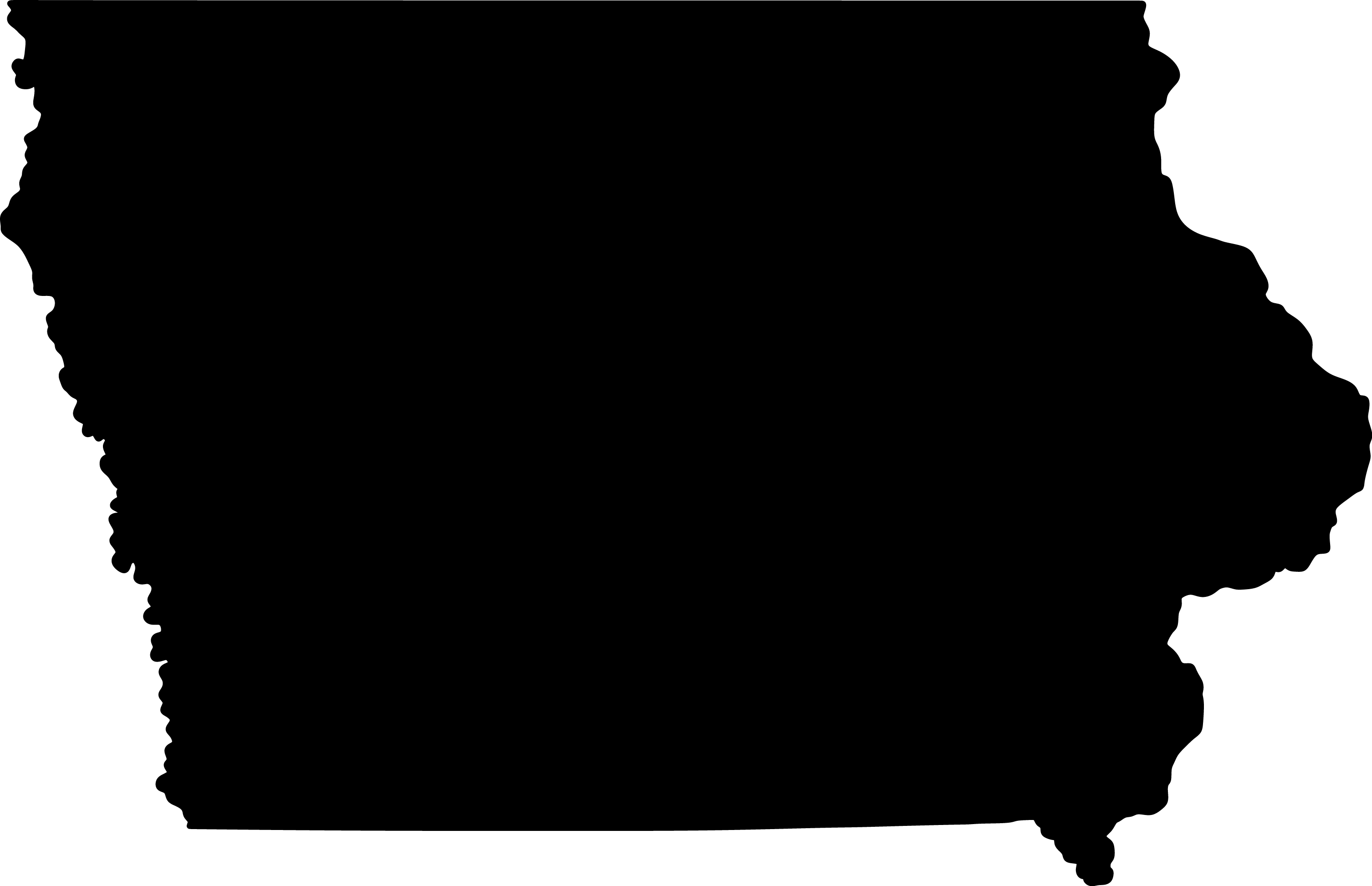 Silhouette of the state of Iowa