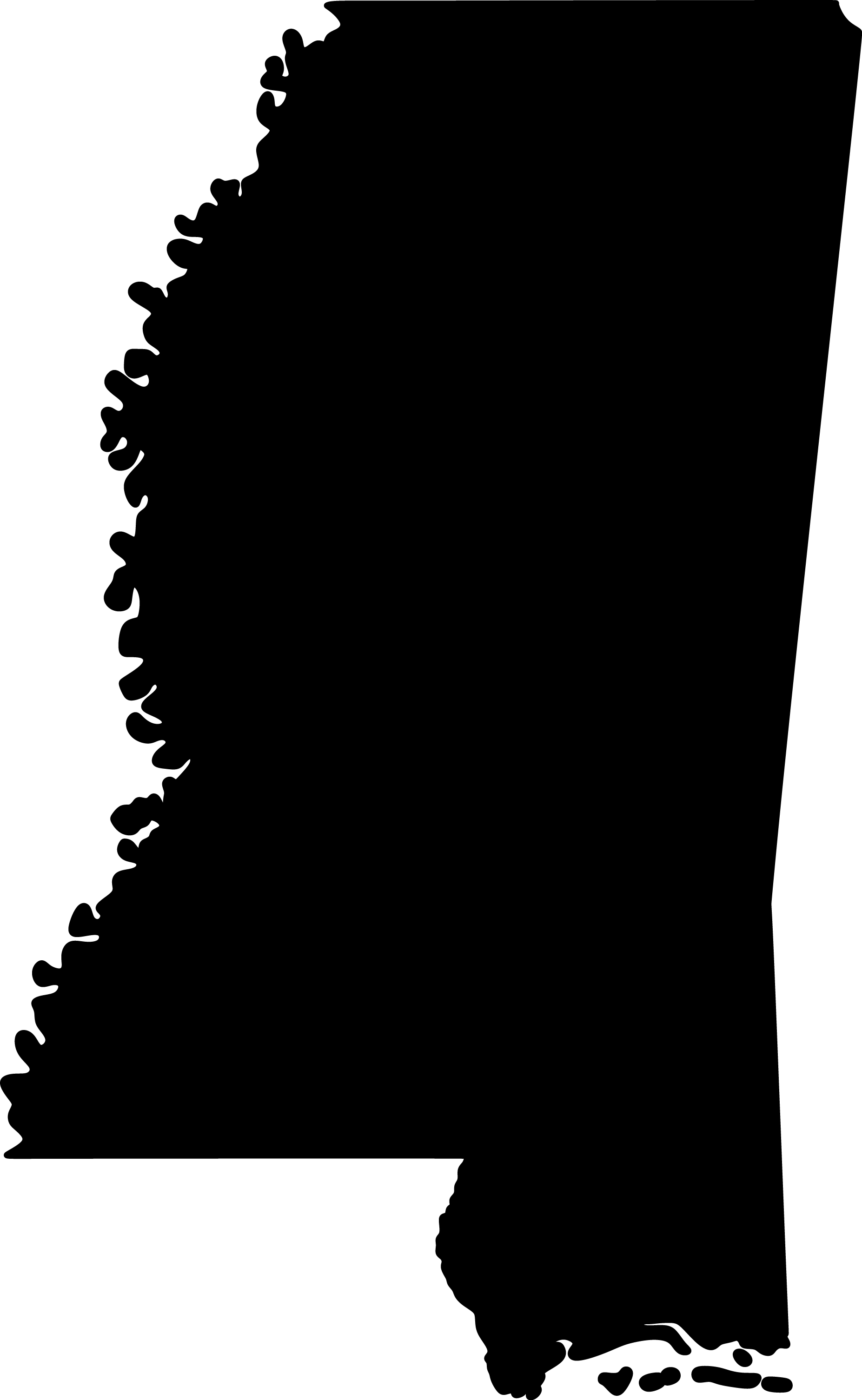 Silhouette of the state of Mississippi