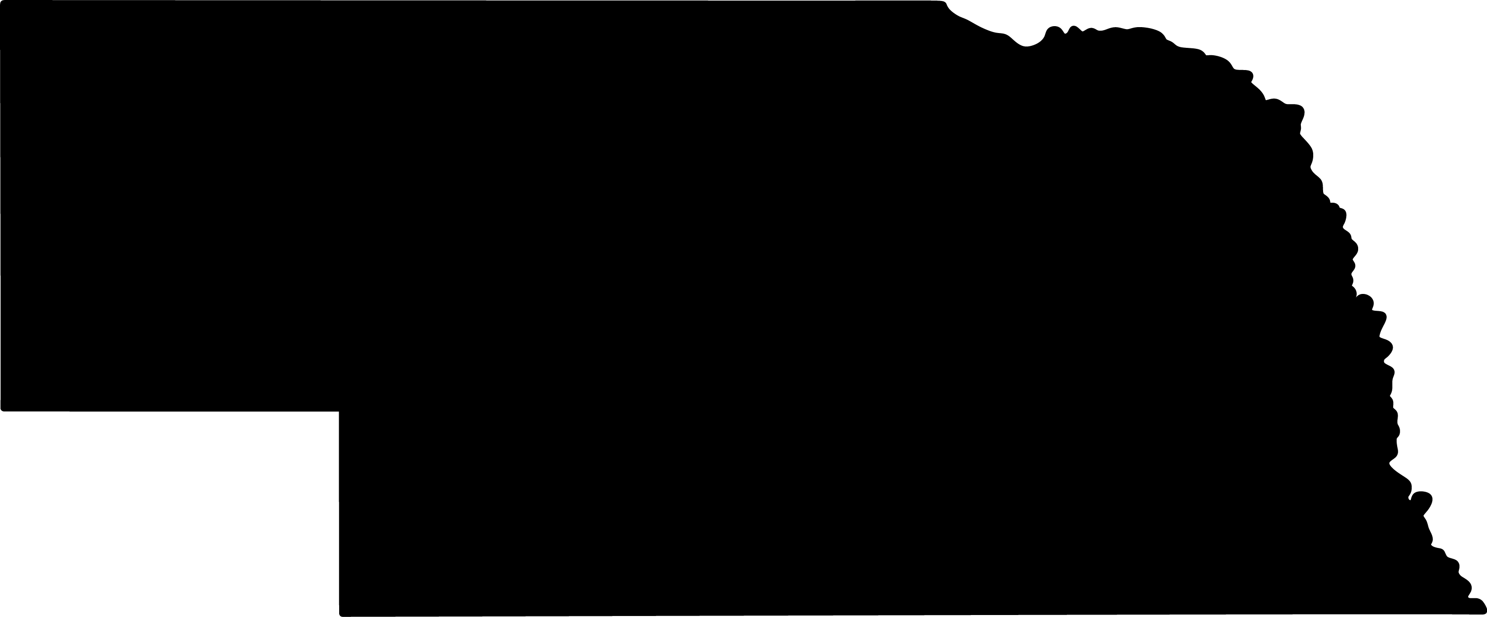 Silhouette of the state of Nebraska