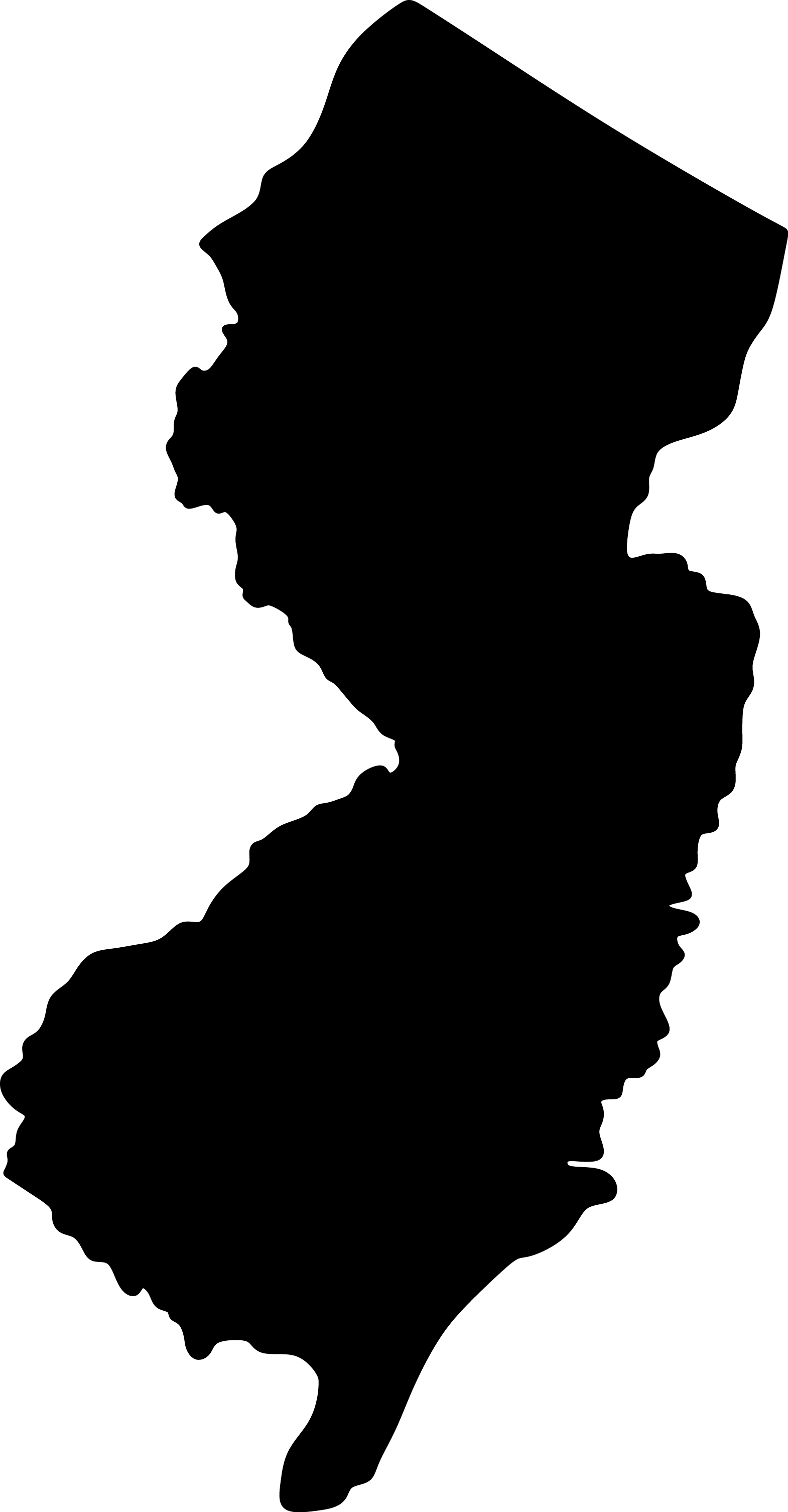 Silhouette of the state of New Jersey