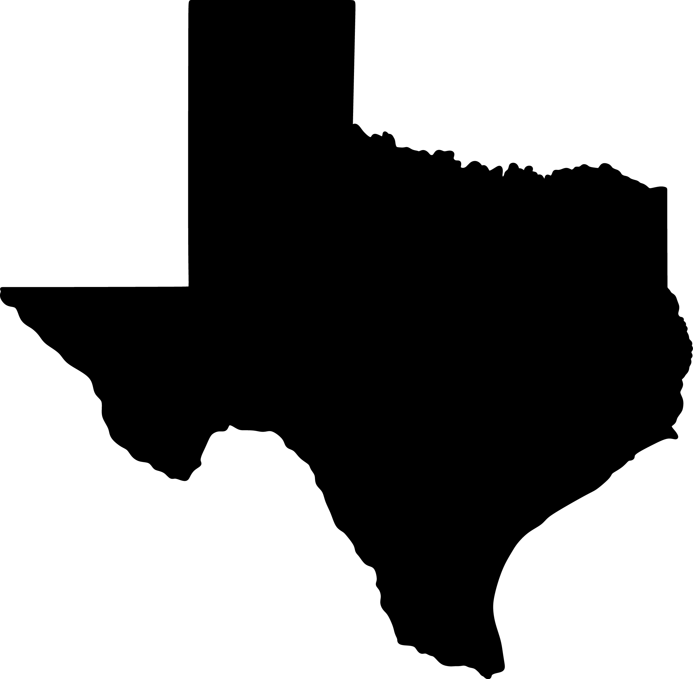 Silhouette of the state of Texas