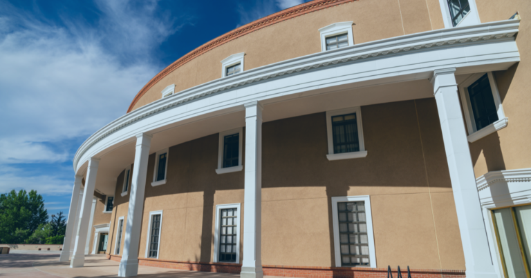 New Mexico state capital building in Santa Fe.