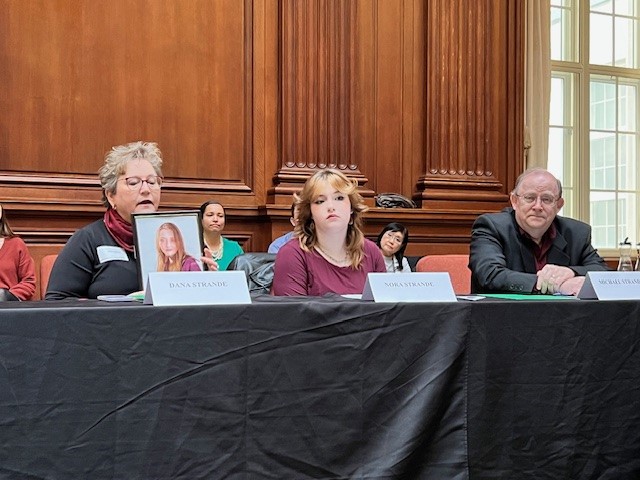 Pictured here from left to right: Dana, Nora, and Michael Strande